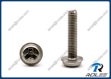 China 304/316 Stainless Steel Round Washer Head Tri-Wing Tamper Resistant Screw supplier