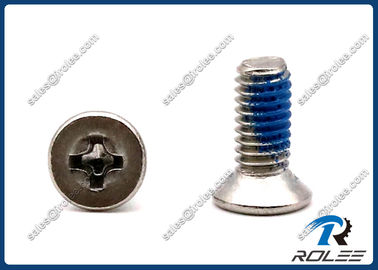 China 304/A2/316 Stainless Steel Flat Head Philips Self Locking Machine Screw supplier