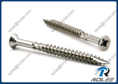 China Stainless Double Countersunk Head Pozi Drive Knurled Shank Decking Screw supplier