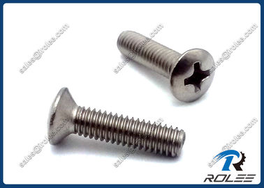 China Philips Oval Head Machine Screws, Stainless Steel 18-8 / 304 /316 supplier