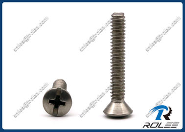 China Combo Drive Philips Oval Head Machine Screws, Stainless Steel 18-8 / 304 /316 supplier
