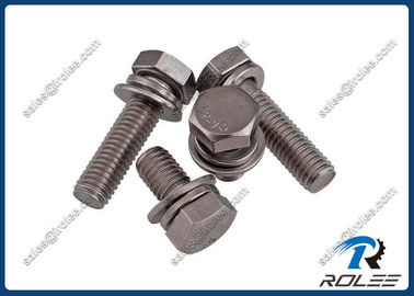 China Inox A2-70 Stainless Steel SEMS Hex Bolt with Flat &amp; Spring Lock Washers supplier
