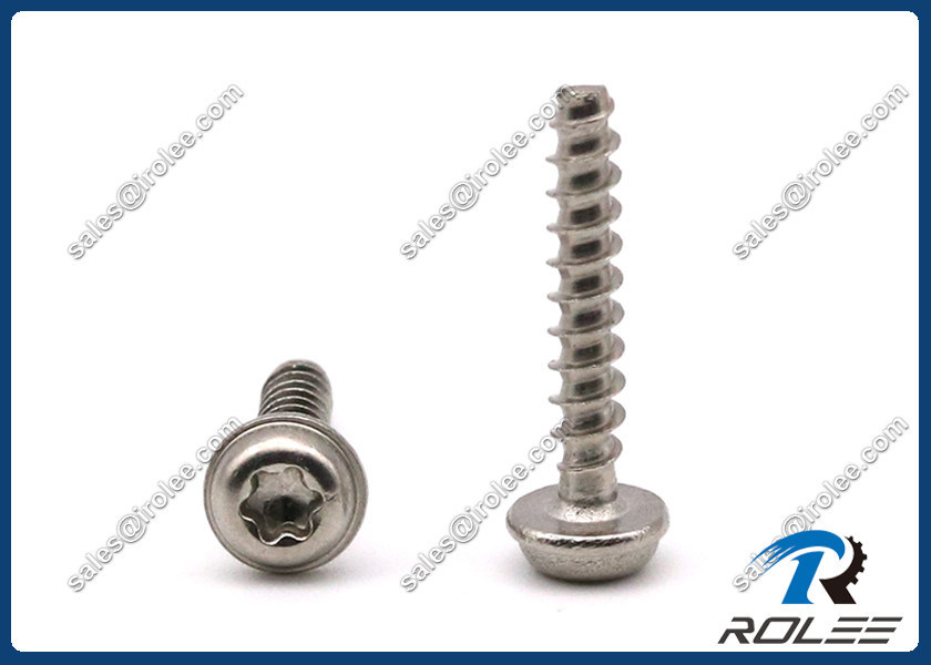 304/316/410 Stainless Steel Torx Round Washer Head PT Thread Tapping Screws