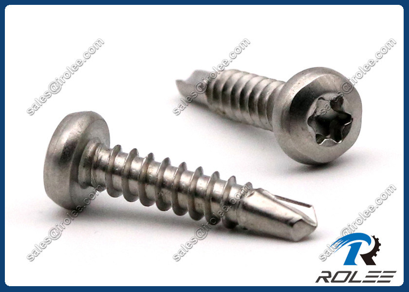 304/316/410 Stainless Steel Torx Star Drive Pan Head Self Drilling Screws