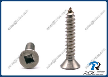 China 18-8 / 30/ 316 Stainless Square Drive Flat Head Self-tapping Sheet Metal Screws supplier