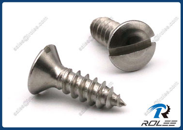 China 304/316/410/18-8 Stainless Steel Slotted Oval Head Sheet Metal Screw supplier