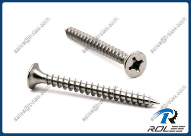 China 304/316/410 Stainless Steel Philips Bulge Head Drywall Screws, Full Thread supplier