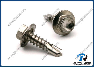 China 304/316/410 Stainless Steel Hex Flange Head Self-drilling Metal Screw supplier