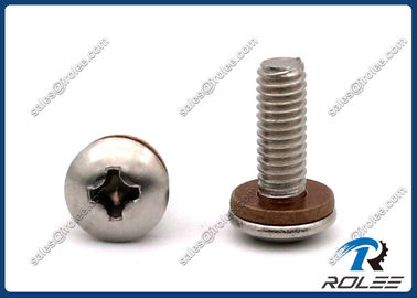 China Philips Truss Head Stainless Steel SEMS Machine Screw with Phenolic Flat Washer supplier