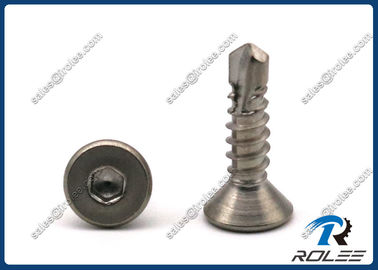 China 304/316/18-8/410 Stainless Steel Hex Socket Flat Head Self-drilling Tek Screws supplier