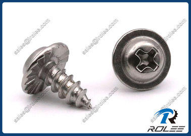 China 18-8/316 Stainless Steel Philips Pan Washer Head Serrated Self Tapping Screws supplier