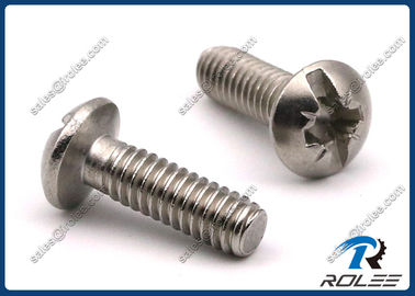 China 18-8/316 Stainless Steel Slotted Pozi Combo Drive  Round Head Machine Screws supplier