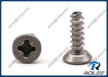 China 304/316 Stainless Steel Pozi Flat Undercut Head Tapping Screws for Plastics supplier