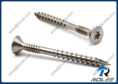 China Stainless Steel Counstersunk Torx Double Thread Decking Screws w/ 4 Nibs Type 17 supplier