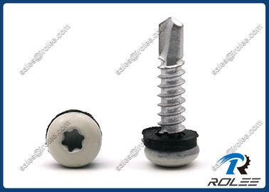China 410 Stainless Painted Torx Pan Head Self Drilling Screws with Neoprene Washer supplier
