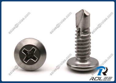 China 304/18-8/316/410 Stainless Steel Philips Wafer Head Self Drilling Tek Screws supplier