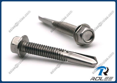 China 410 Stainless Hex Washer Head Heavy Duty Self Drilling Screws, Tek 5 Point supplier