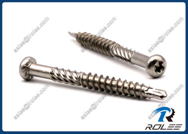 China Stainless Torx Pan Head Self Drilling Screw, Knurled Shank, Sawtooh Thread supplier