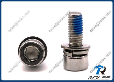 China A2/A4 Stainless Steel Socket Head Cap Self-locking SEMS Screw with Nylon Patch supplier
