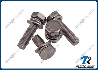 China Inox A2-70 Stainless Steel SEMS Hex Bolt with Flat & Spring Lock Washers supplier