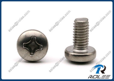 China #10-32 x 3/4&quot; 18-8 Stainless Steel Philips Pan Head Machine Screws, UNF supplier