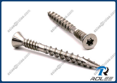 China 304/316 Stainless Torx Countersunk Head Composite Deck Screws w/ 4 Nibs supplier