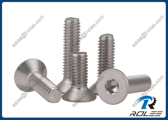 China Allen Hex Drive Flat Head Fine Thread Machine Screw, Stainless 304 / 316 / 18-8 supplier